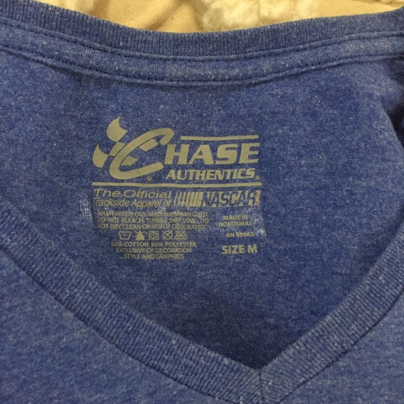 Nascar Carl Edwards V-neck fitted t-shirt Race top - Picture 7 of 7